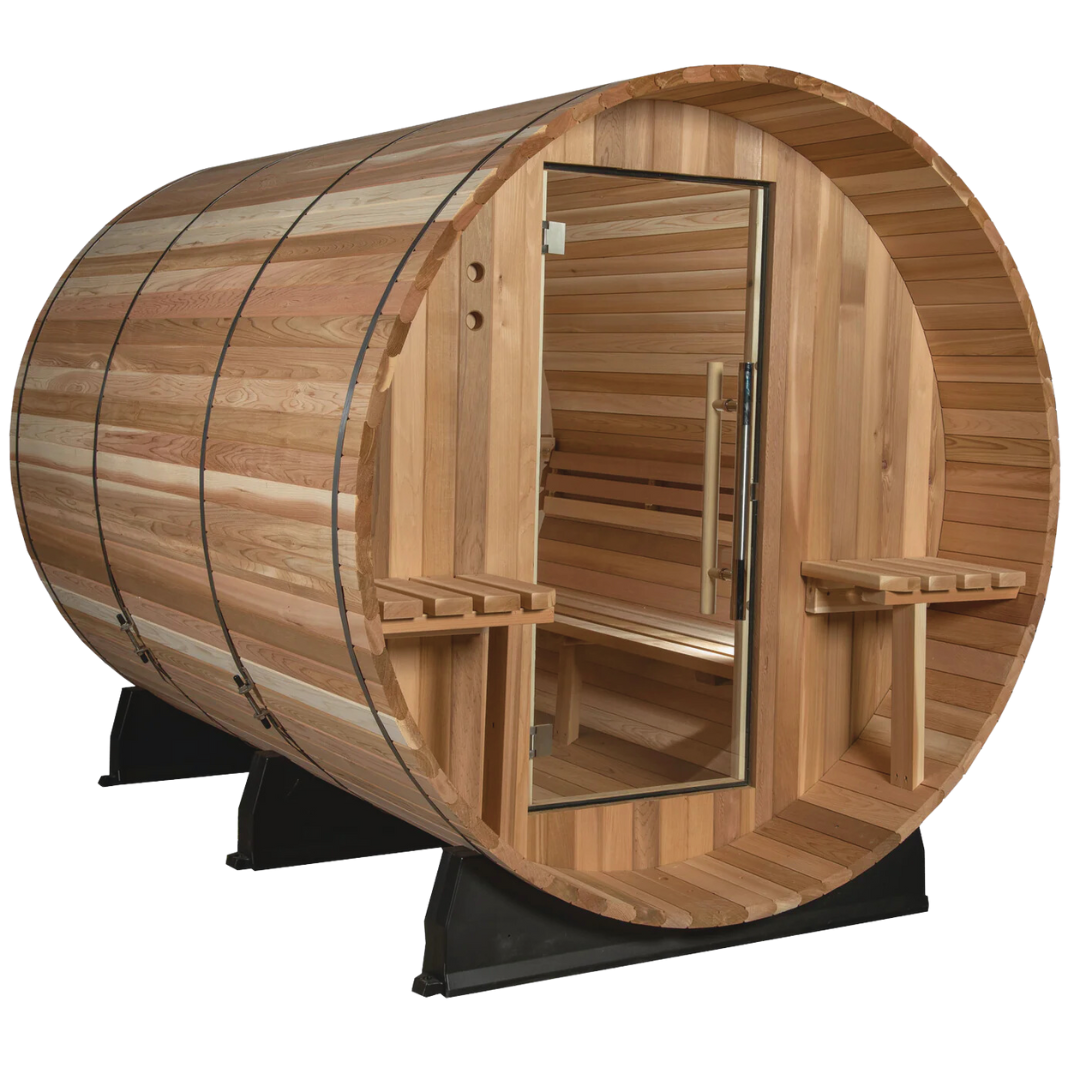 Almost Heaven Huntington Canopy Barrel  6 Person Sauna - GRIM PARENT LIMITED