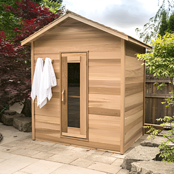 Dundalk LeisureCraft Clear Cedar Outdoor Cabin Sauna - GRIM PARENT LIMITED