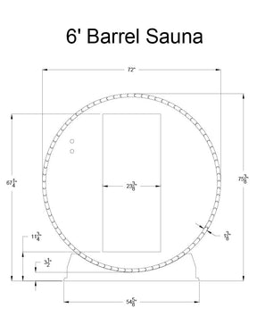 Almost Heaven Vienna Canopy Barrel 2 Person Sauna