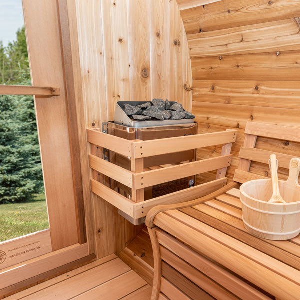 Dundalk LeisureCraft Panoramic Sauna Knotty Cedar - Wood Heated