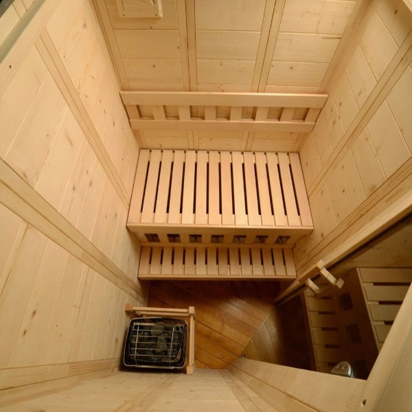 Almost Heaven Sutton 2 Person Indoor Sauna top inside view