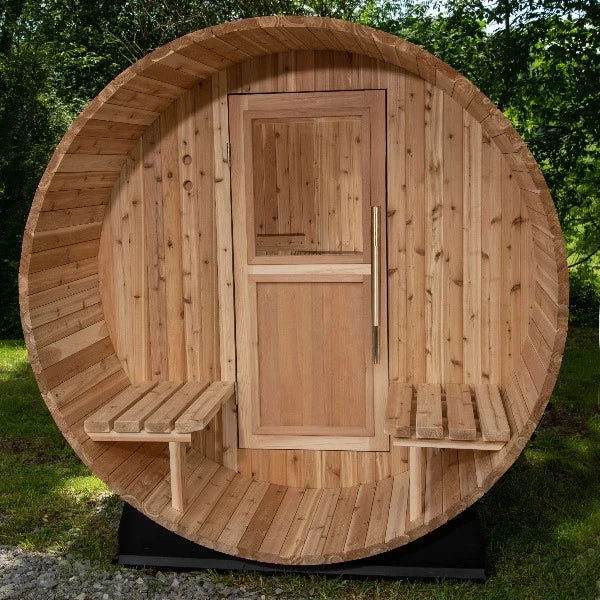 Almost Heaven Charleston 4 Person Canopy Barrel Sauna 