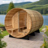 Almost Heaven Charleston 4 Person Canopy Barrel Sauna