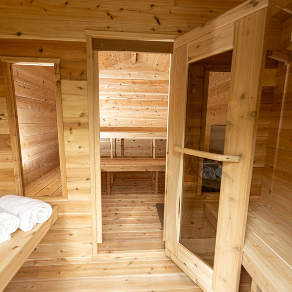 Dundalk LeisureCraft Canadian Timber Georgian Cabin Sauna with Changeroom