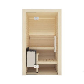 Auroom Cala Glass Mini Sauna Kit-Aspen