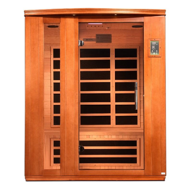 Golden Designs Lugano - 3 Person Low EMF FAR Infrared Sauna front view