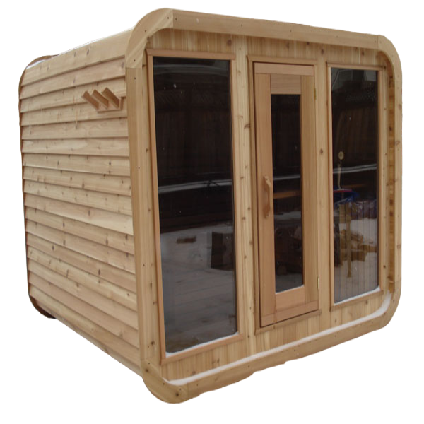 Dundalk Leisure Knotty Cedar Outdoor Luna Sauna front side view