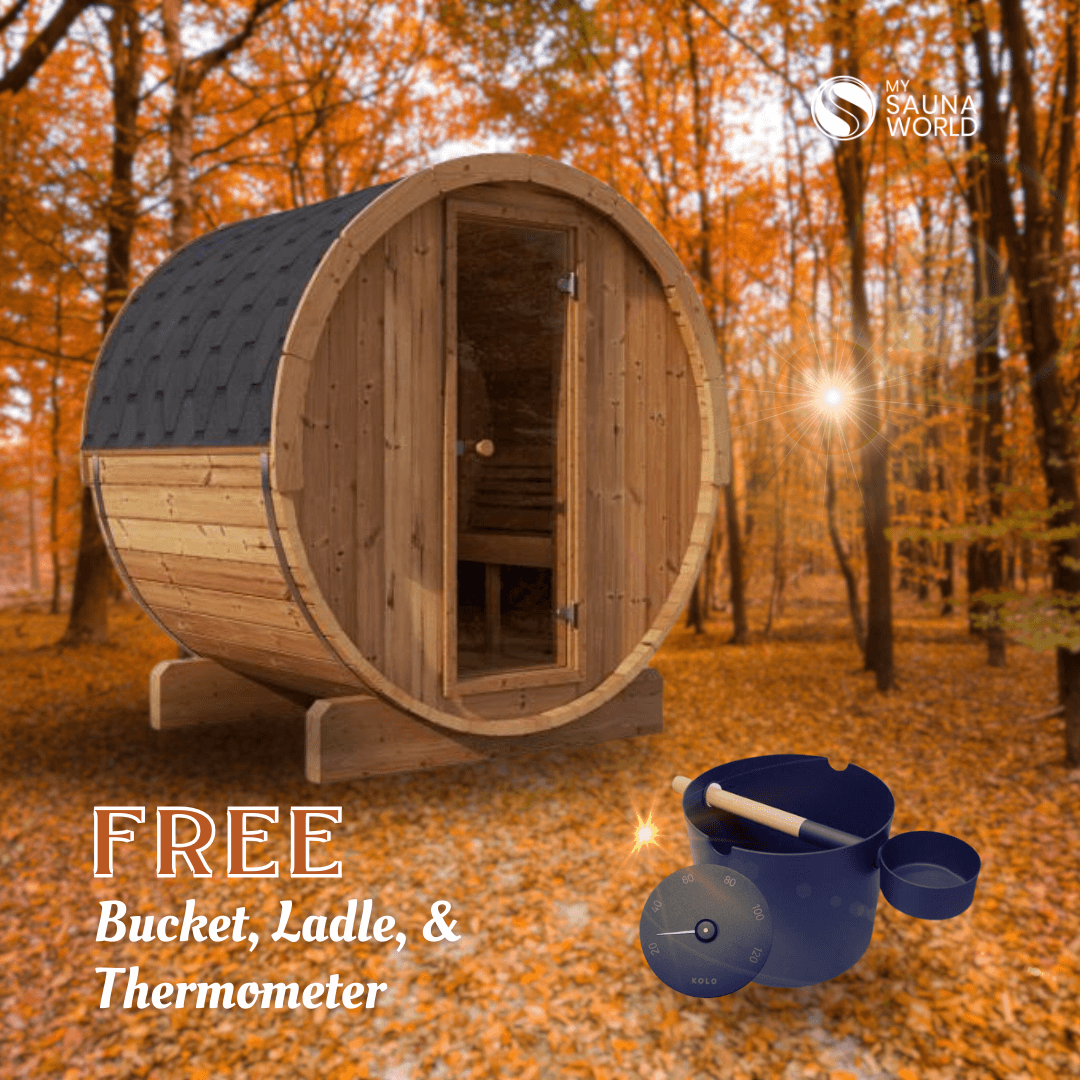 Forever Saunas Thermally Treated 2-Person Sauna with HUUM DROP SAUNA HEATER - READY TO SHIP!