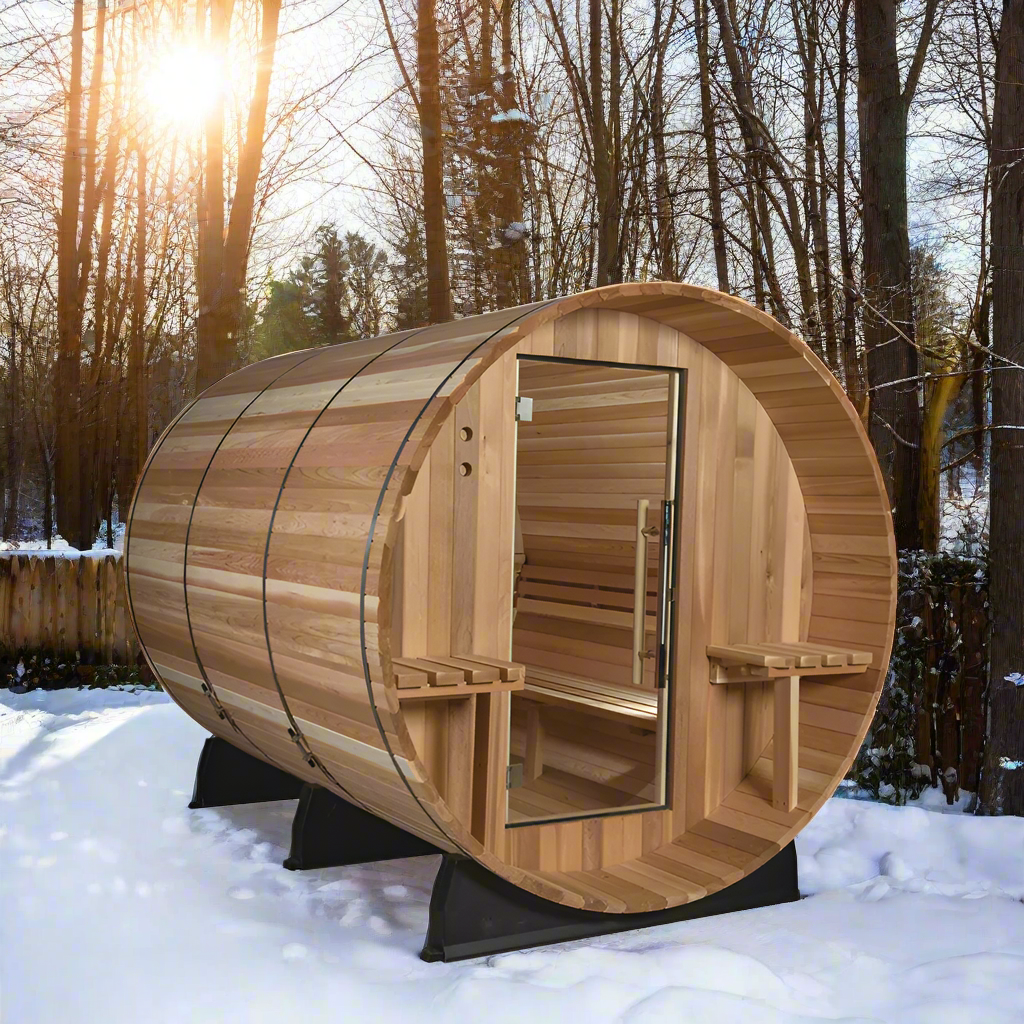 Almost Heaven Huntington Canopy Barrel  6 Person Sauna