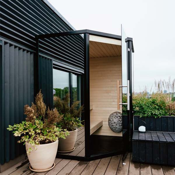 Haljas Hele Glass Mini 3 Person Outdoor Sauna House