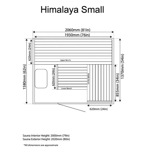 Almost Heaven Himalaya 4 Person Indoor Sauna