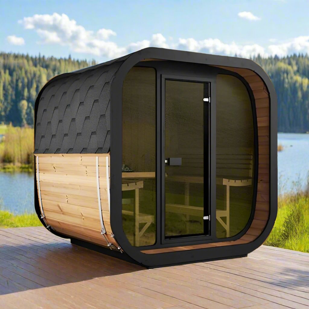 SaunaLife Model CL7G 6 Person Cube-Series Outdoor Sauna Kit