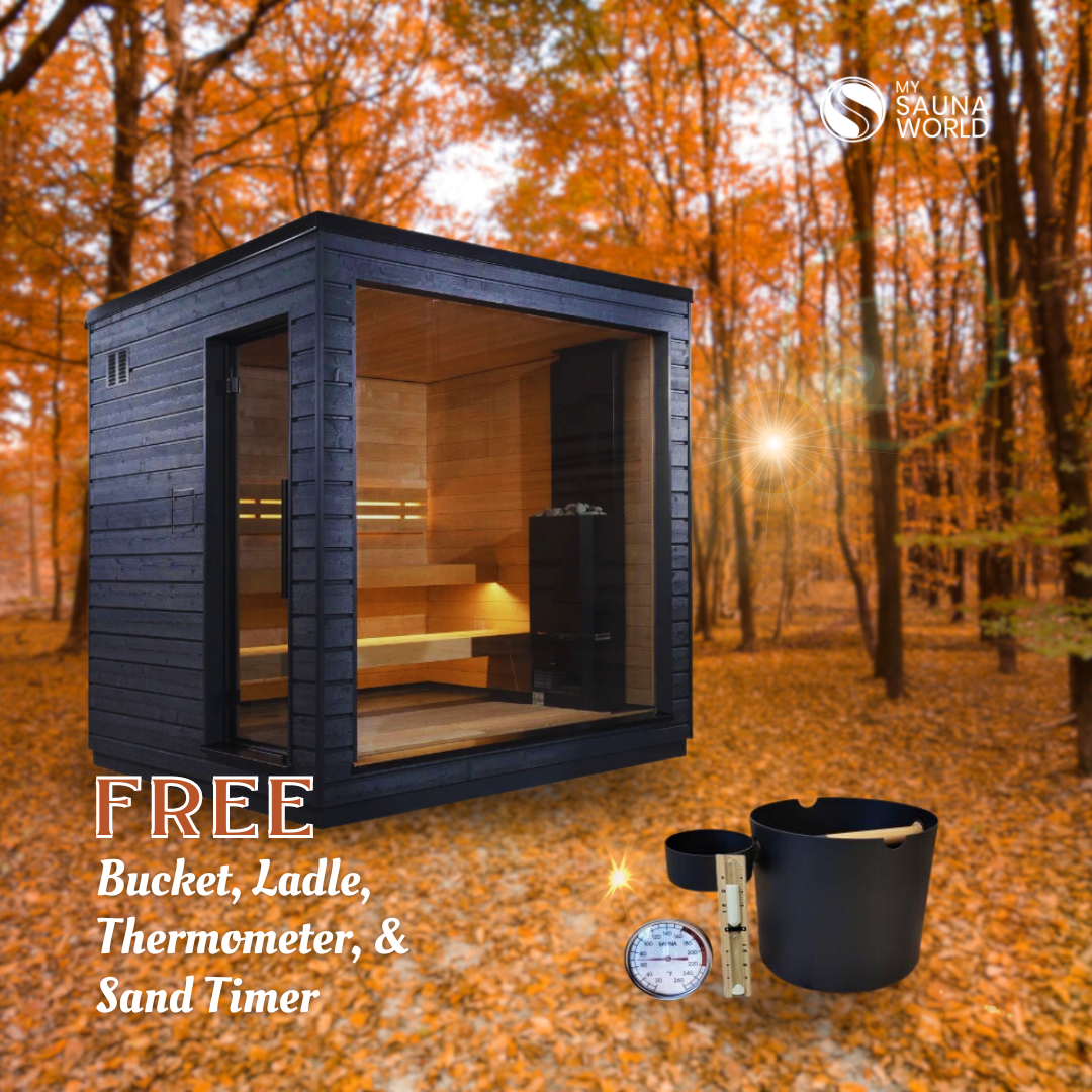 SaunaLife Model G6 5 Person Garden Series Pre-Assembled Outdoor Home Sauna