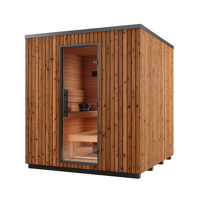 Auroom Garda 6 Person Modular Outdoor Cabin Sauna - Thermo-Pine