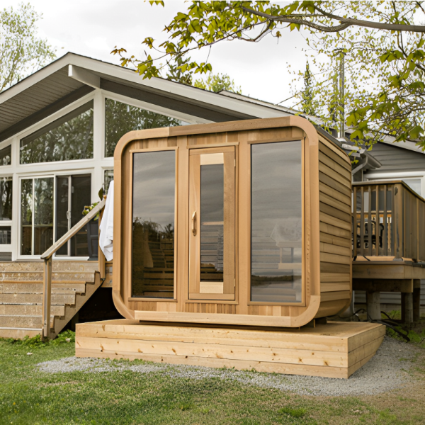 Dundalk LeisureCraft Clear Cedar Outdoor Luna Sauna - GRIM PARENT LIMITED