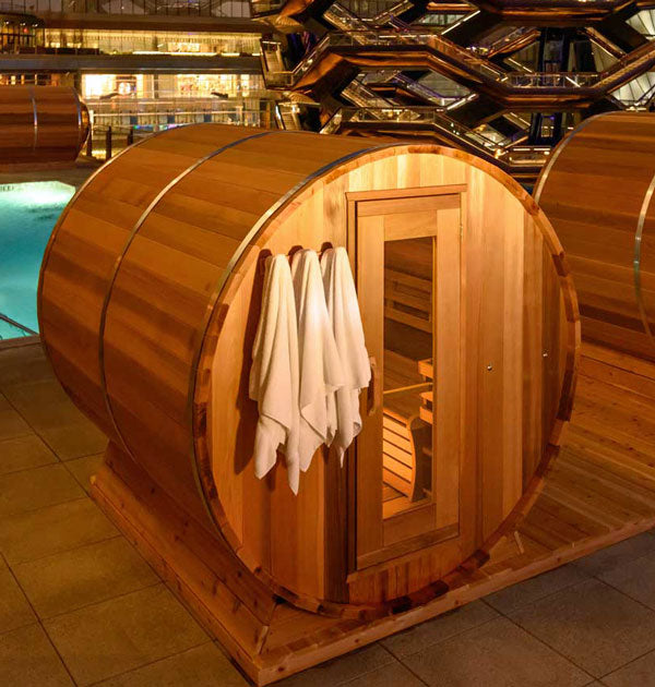 Dundalk LeisureCraft Panoramic View Cedar Barrel Sauna - GRIM PARENT LIMITED