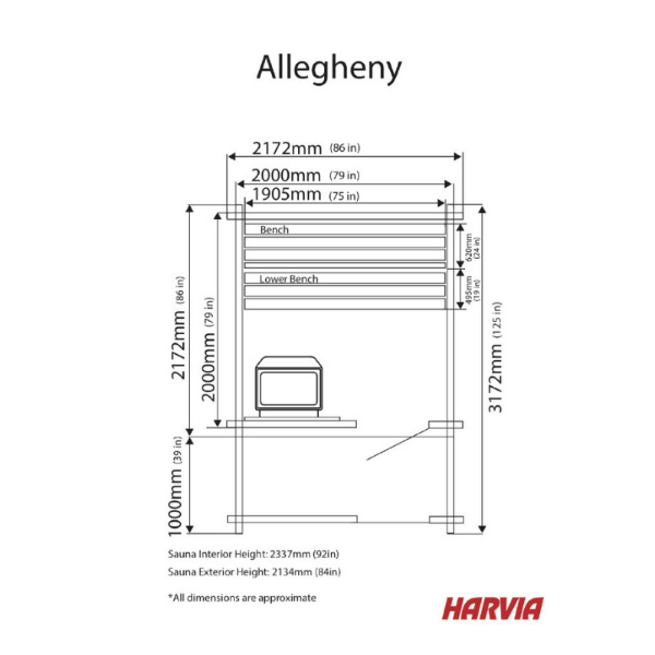 Almost Heaven Allegheny 6-person Cabin Sauna - GRIM PARENT LIMITED