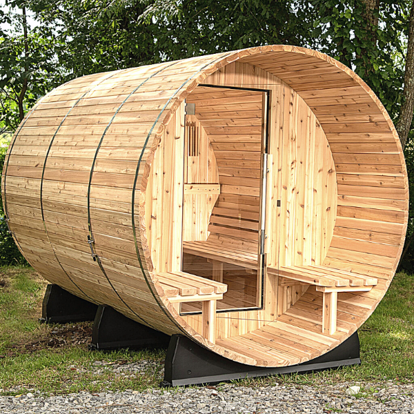 Almost Heaven Charleston 4 Person Canopy Barrel Sauna - GRIM PARENT LIMITED