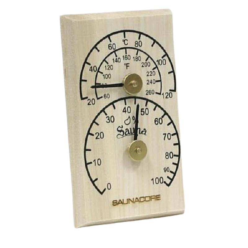 Saunacore Wooden Thermo/HygroMeter - GRIM PARENT LIMITED