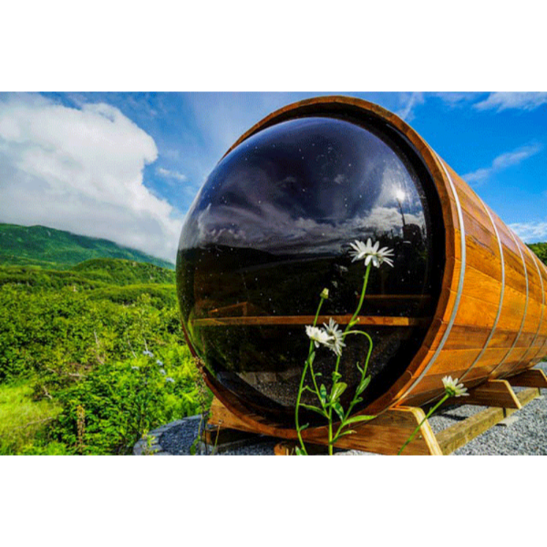 Dundalk LeisureCraft Panoramic View Cedar Barrel Sauna - GRIM PARENT LIMITED