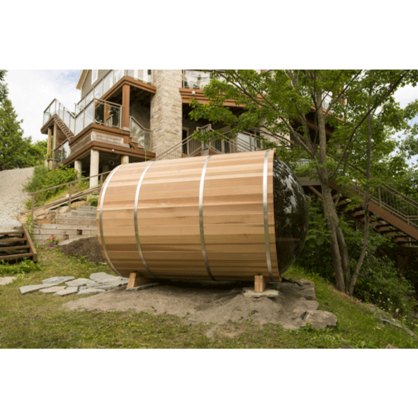 Dundalk LeisureCraft Panoramic View Cedar Barrel Sauna - GRIM PARENT LIMITED