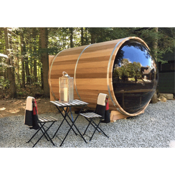 Dundalk LeisureCraft Panoramic View Cedar Barrel Sauna - GRIM PARENT LIMITED