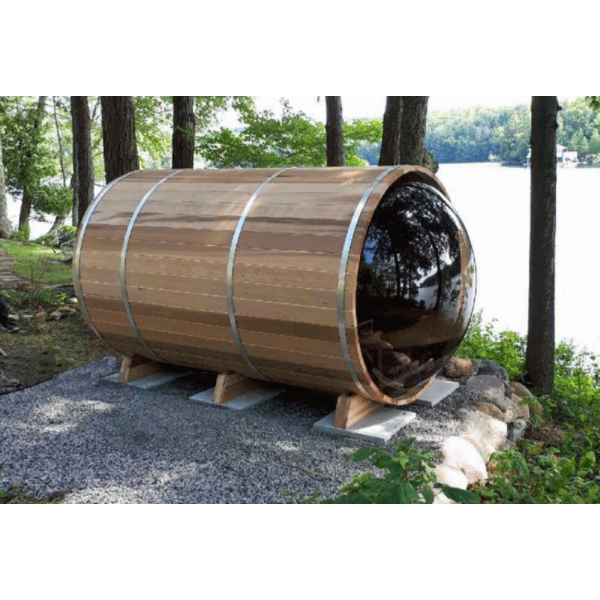 Dundalk LeisureCraft Panoramic View Cedar Barrel Sauna - GRIM PARENT LIMITED