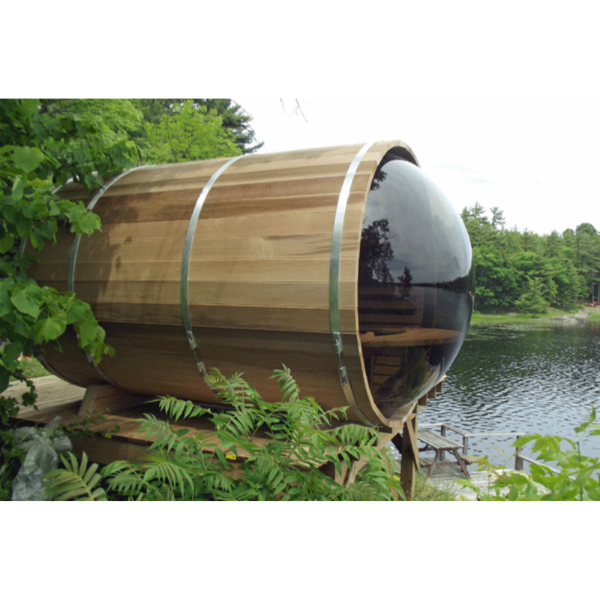 Dundalk LeisureCraft Panoramic View Cedar Barrel Sauna - GRIM PARENT LIMITED