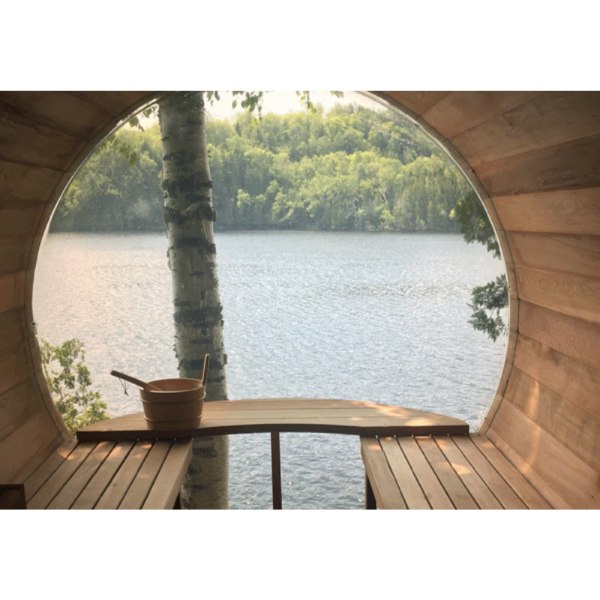 Dundalk LeisureCraft Panoramic View Cedar Barrel Sauna - GRIM PARENT LIMITED