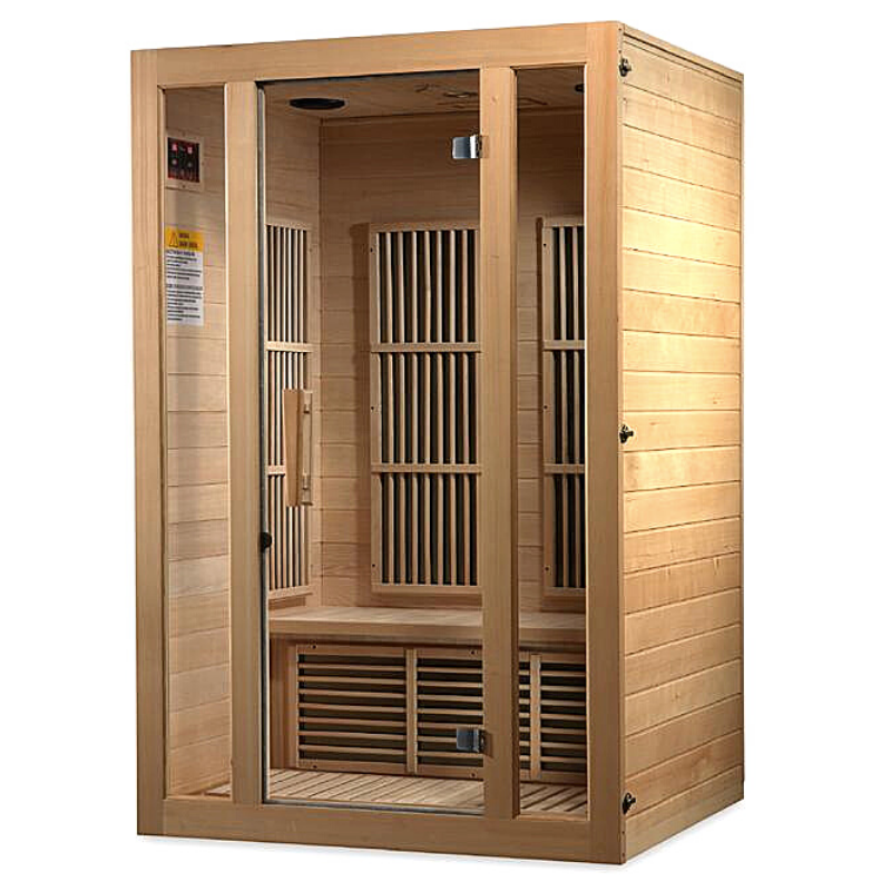 Maxxus "Seattle" 2 person Low EMF FAR Infrared Sauna Canadian Hemlock - GRIM PARENT LIMITED