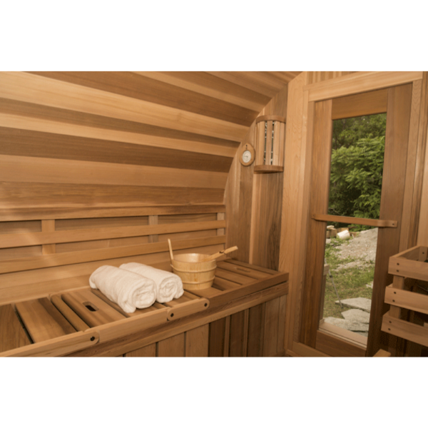 Dundalk LeisureCraft Panoramic View Cedar Barrel Sauna - GRIM PARENT LIMITED