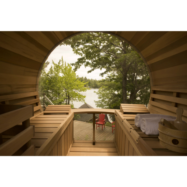 Dundalk LeisureCraft Panoramic View Cedar Barrel Sauna - GRIM PARENT LIMITED