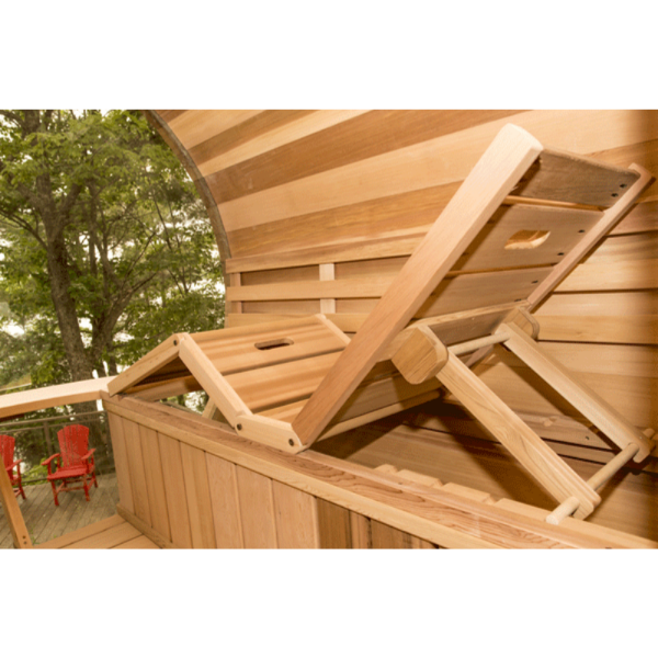 Dundalk LeisureCraft Panoramic View Cedar Barrel Sauna - GRIM PARENT LIMITED